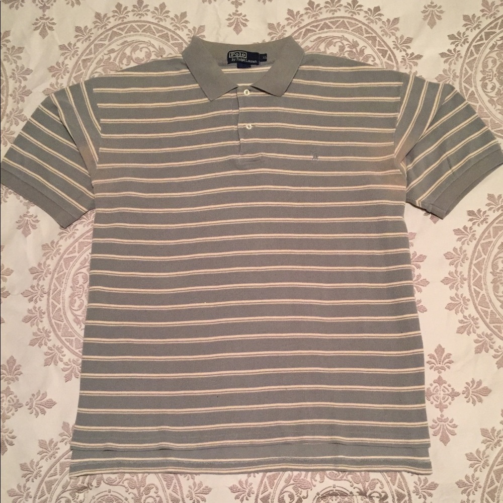 Polo Ralph Lauren Striped Polo Shirt Sage (XL)